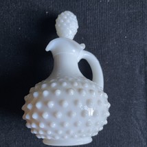 Vintage Avon White Milk Glass Hobnail  w/top Roses, Roses Creamy Bath Foam - $7.92