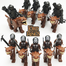 10PCS Lord Of The Rings The Hobbit Uruk-hai Wolf riding Army Minifigures MOC Toy - £15.73 GBP
