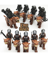 10PCS Lord Of The Rings The Hobbit Uruk-hai Wolf riding Army Minifigures... - £15.92 GBP