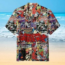 Spiderman Hawaiian Shirt Men, Superhero Short Sleeve Hawaiian Aloha Shirt - £8.15 GBP+