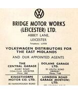 1954 Volkswagen Dealer Bridge Motor Works Advertisement Automobilia E89G1 - $366.03 MXN