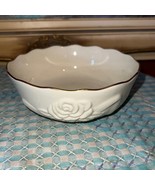 Vintage Lenox Embossed Rose Candy Dish Gold Trim Handcrafted - $21.50 CAD