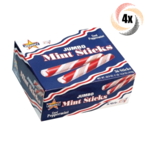 4x Boxes Atkinson&#39;s Jumbo Mint Sticks Cool Peppermint Flavor Candy | 36 Sticks - £41.15 GBP