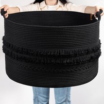 Extra Large Storage Basket, 21.7&#39;&#39; X 13.8&#39;&#39; Black Basket With Handle For... - $43.99