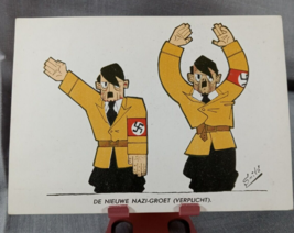 WWII German Postcard Anti War Humorous Cartoon Smits&#39; Vtg Original New S... - $23.38