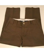 Banana Republic Martin Fit Belt Loops Career Ankle Crops Stretch Dark Kh... - $218.02 MXN