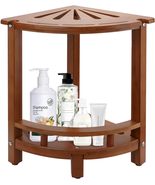 12&quot;&quot; Teak Shower Stool/Teak Shower Foot Rest/Shower Stool for Shaving, B... - $37.99