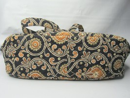 Vera Bradley Diaper Bag Black Brown Floral With Changing Pad 16 x 11 - $30.40