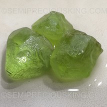 NATURAL RARE Peridot Old Mines Rough Facet Quality 3 PCS Afghan mined Rocks - £4,656.73 GBP