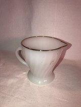 Fire King White Creamer With Gold Trim Depression Glass Mint - $9.99