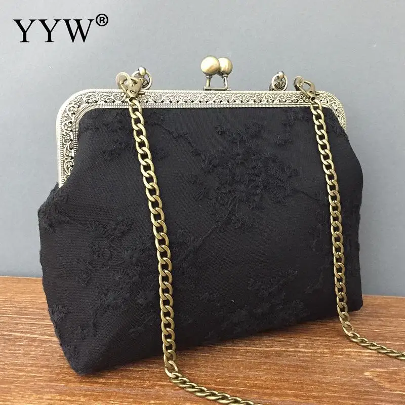 Chinese Style Cheongsam Bag Lace Mesh Vintage Elegant All-Match Crossbod... - $67.83
