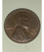 1965 no mint mark penny with rare &quot;L&quot;iberty edge of coin error. - $208.11 CAD