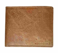Bi-fold Slim Men Crust Wallets Pack of 1 in a Yellow Box E0003 Gift for him  - £47.54 GBP