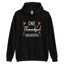 One Thankful Grandma Thanksgiving Grandma Unisex Hoodie Black - $33.81+