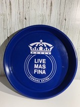 Vintage Blue Corona Extra Beer Tray 14 inch diameter Live Mas Fina - £22.63 GBP