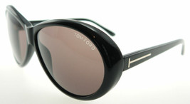 Tom Ford GERALDINE 202 01J Black / Brown Sunglasses TF202 01J 62mm - £119.34 GBP