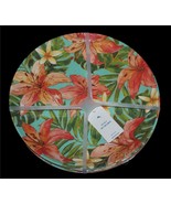 4 Tommy Bahama Colorful Tropical Hibiscus Sparkly Floral 11&quot; Dinner Plat... - $65.77 CAD