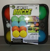 Light-Up Bocce Ball Set with Carry and Storage Bag Glow Tech Instant Fun... - $59.99