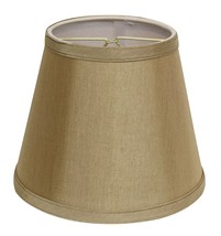 8&quot; Pale Brown Empire Hardback Slanted No Slub Lampshade - $60.99