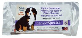 Durvet 40481 Canine Spectra 5 Dog Vaccine Single Dose with Syringe - £24.34 GBP