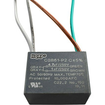 Replacement Ceiling Fan Capacitor CBB61 4.7uf+1uf 4-Wire - $16.99