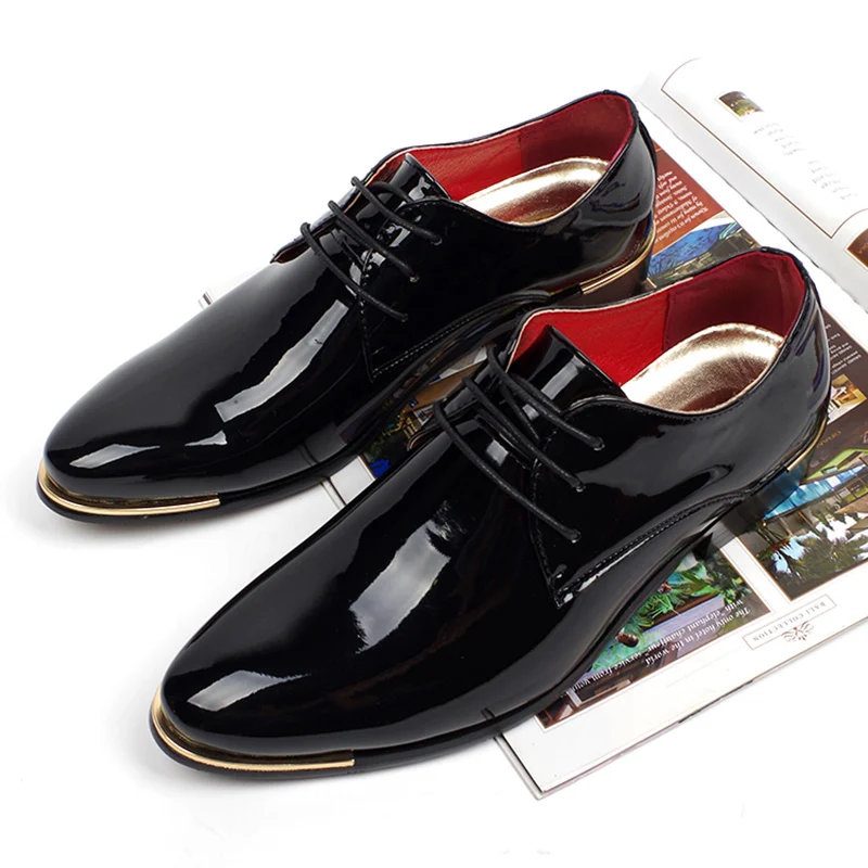Korean business shoes for men casual patent leather oxs formal shoe young gentle - £210.74 GBP