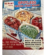 Vintage Box of 25 Spotless Frozen Food Boxes - Pint- NOS - Grocery Count... - £16.66 GBP