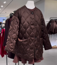 ZARA BNWT 2025. BURGUNDY QUILTED JACKET COAT  WATER REPELLENT. 1255/716/681 - $92.64