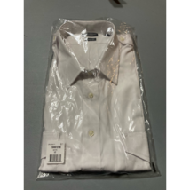 Van Heusen Mens Commander Dress Shirt White Short Sleeve Wrinkle Free 17 New - £14.00 GBP