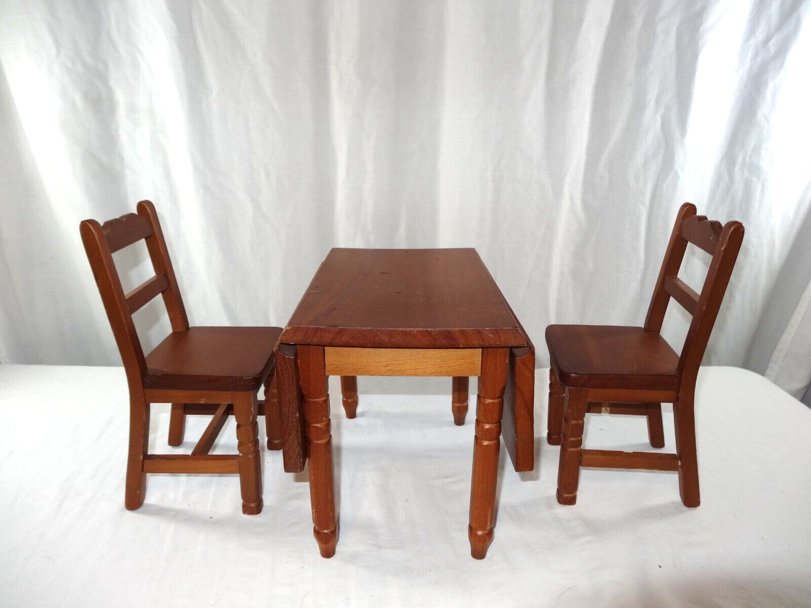 PLEASANT COMPANY American Girl Molly Birthday Drop Leaf TABLE & CHAIRS vintage - $113.85