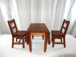 Pleasant Company American Girl Molly Birthday Drop Leaf Table &amp; Chairs Vintage - £89.16 GBP