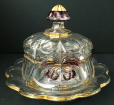 EAPG Mossier Cherry and Cord Butter Dish With Bottom Tray - $39.99