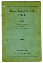 Prospect Chapter 524 Order Eastern Star 1935 Program OIL Kansas City - $24.72