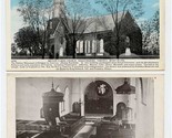 2 Bruton Parish Church Postcards Williamsburg Virginia H D Cole  - $17.82