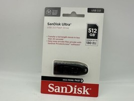 SanDisk 512GB USB 3.0 Ultra Flash Drive Large Storage SDCZ48-512G-AW46, 130MB/s! - £28.64 GBP