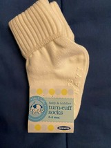 Old Navy Turn-Cuff Socks 0-6 White *NEW* i1 - £6.38 GBP