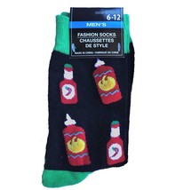 Mens Funky Retro Novelty HOT SAUCE SOCKS Grill Cooking Jalapeno Spicy Food Theme - £4.55 GBP