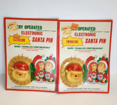 Vintage Yuletide Concepts 1984 Electronic Santa Pin - Lot of 2 Pins NOS ... - $27.71