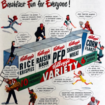 1947 Kellogg&#39;s Cereal Advertisement Variety Pack Pep Rice Krispies Vinta... - $556.74 MXN