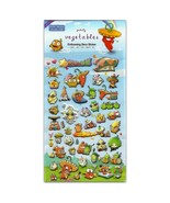 CUTE VEGETABLE FAMILY STICKERS Puffy Raised Sticker Sheet Spicy Latin Pe... - $3.41 CAD