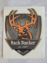 RACK STACKERS STICKER DECAL ADVERTISING HUNTING HUNTER DEER BUCK BOW - £11.95 GBP