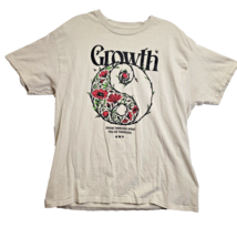 Growth Grow Through What You Go Through Putty Graphic T-Shirt Size Large - $6.88