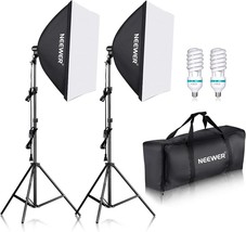 Neewer 700W Equivalent Softbox Lighting Kit, 2Pack Ul Certified 5700K Led - $148.53