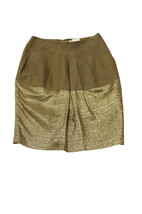 Etro Dual Tone Tulip Skirt In Silk Women Gold S - $102.60