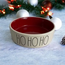 Rae Dunn Christmas “HO HO HO” Holiday Pet Cat Food Water Bowl Dish 5&quot;  R... - £16.90 GBP