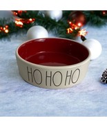 Rae Dunn Christmas “HO HO HO” Holiday Pet Cat Food Water Bowl Dish 5&quot;  R... - £16.78 GBP