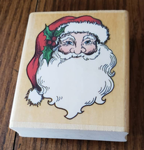PSX Santa Face Christmas Classic Wood Mounted Rubber Stamp SK622A - $6.92