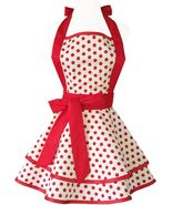 Hyzrz Polka Dot Retro-Style Apron Red/White - $11.95