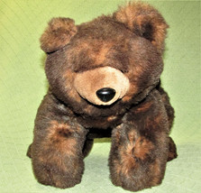 18&quot; Mjc International Brown Bear Two Tone Stuffed Animal Soft Plush Laying Down - £17.33 GBP