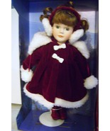 Dan Dee Soft Expressions Genuine Porcelain Christmas Doll  Metal Stand & Box - $20.00